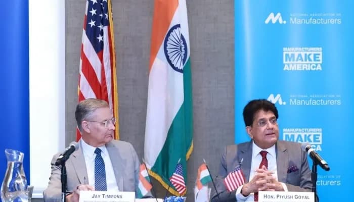 पीयूष गोयल ने अमेरिकी निर्माताओं को भारत में अवसरों का पता लगाने के लिए आमंत्रित किया।