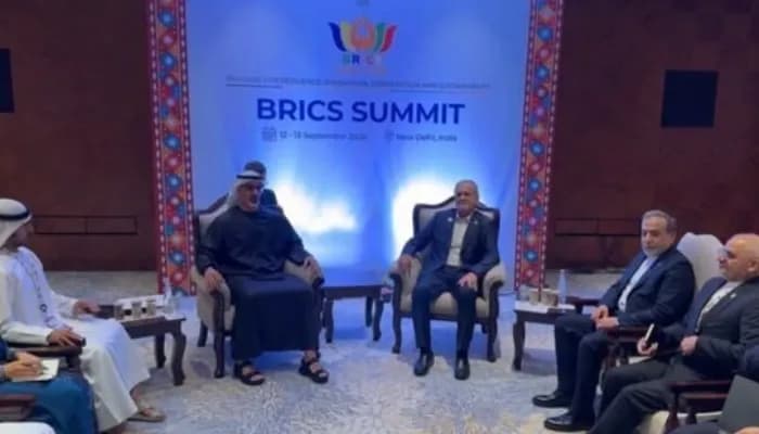 Iran and the United Arab Emirates (UAE) met on the sidelines of the BRICS Summit