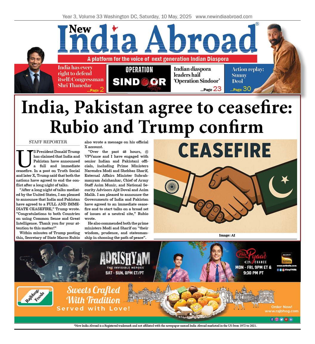 India confirms ceasefire agreement with Pakistan