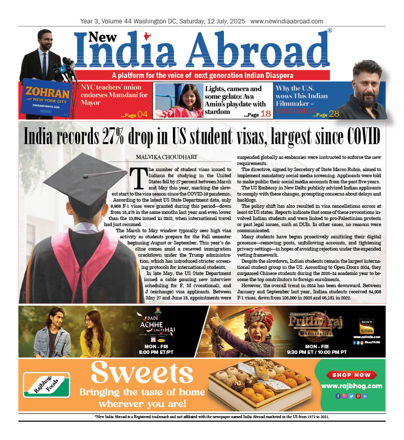India records 27% drop in US student visas, largest since COVID