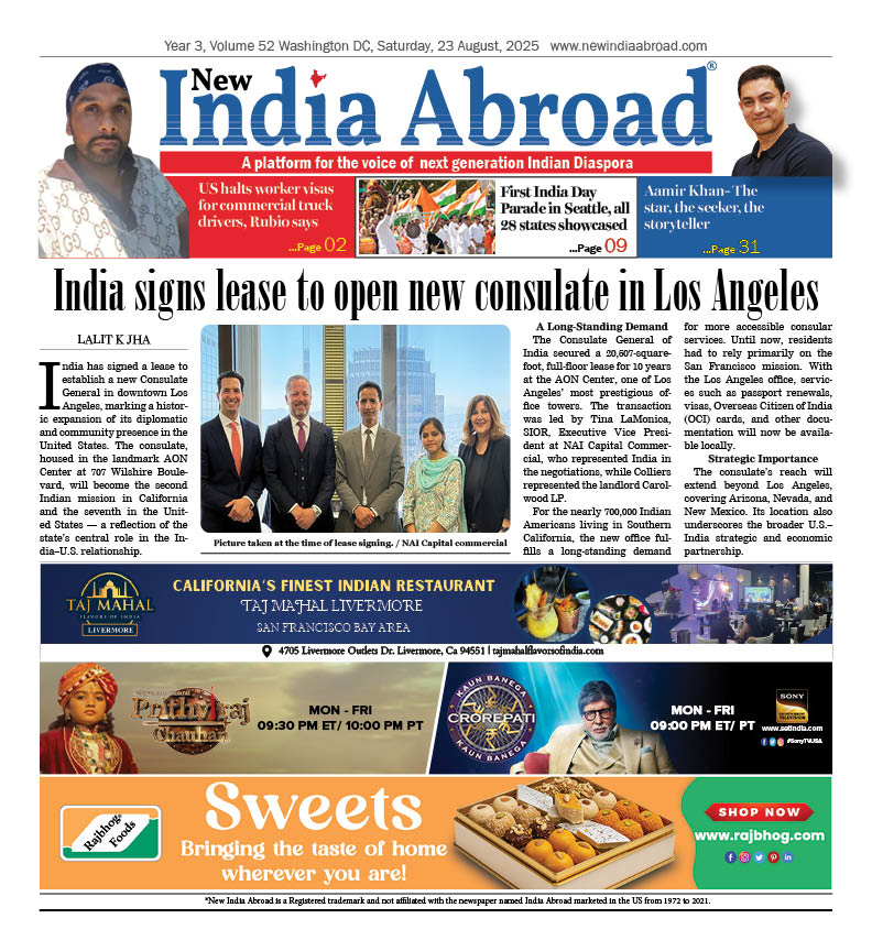 India signs lease to open new consulate in Los Angeles
