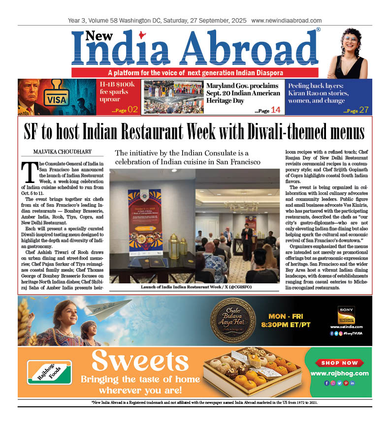 SF to host Indian Restaurant Week with Diwali-themed menus