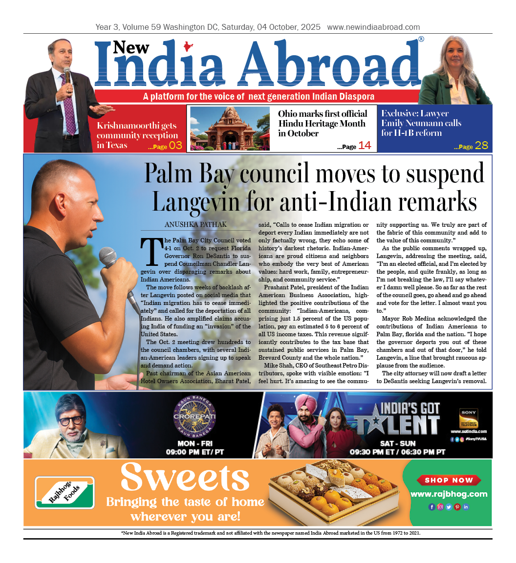 Palm Bay council moves to suspend Langevin for anti-Indian remarks