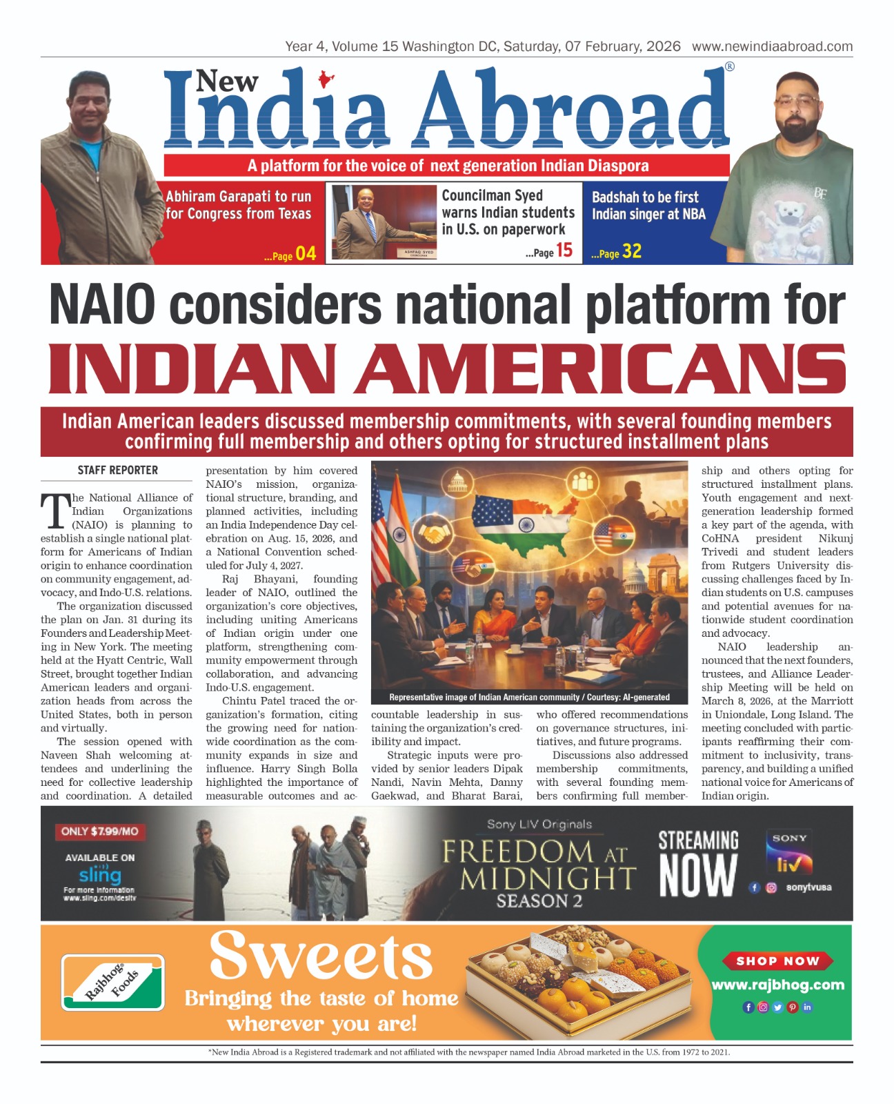 NAIO considers national platform for Indian Americans