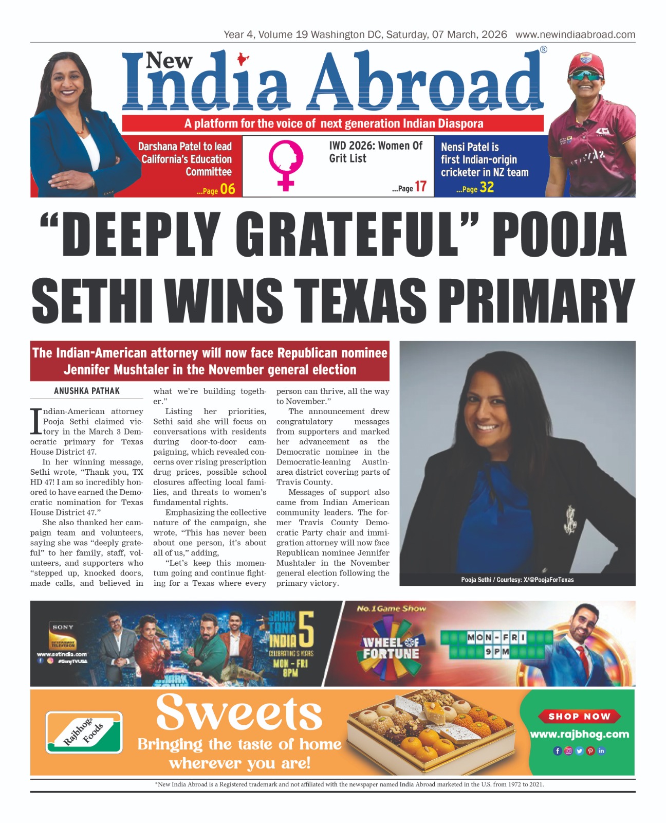 “Deeply grateful” Pooja Sethi wins Texas primary