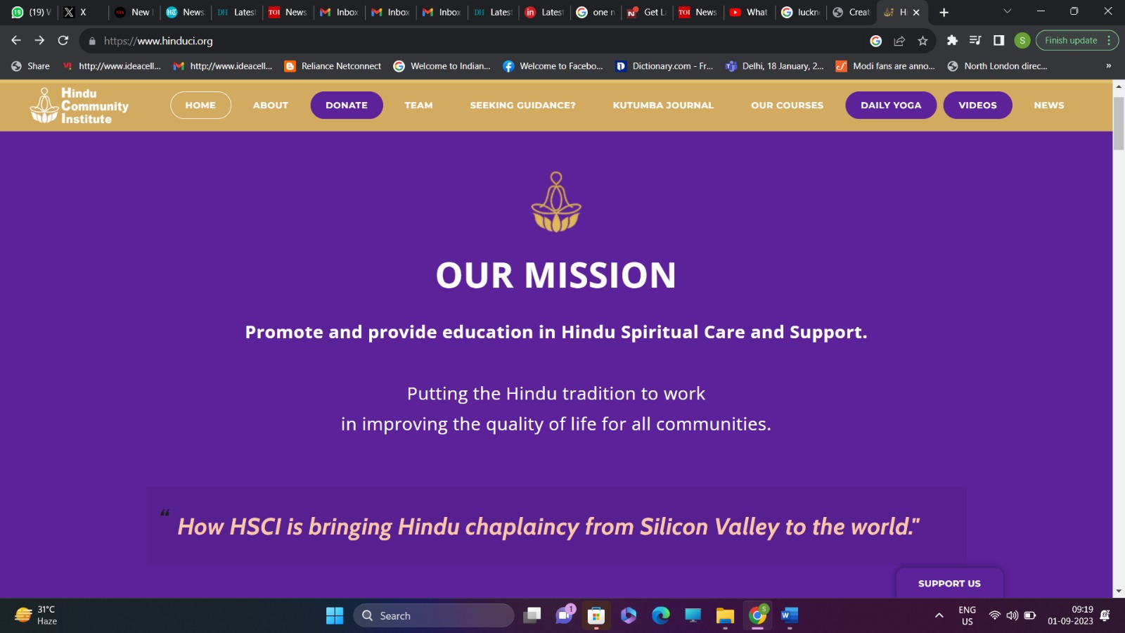 Hindu chaplaincy from Silicon Valley